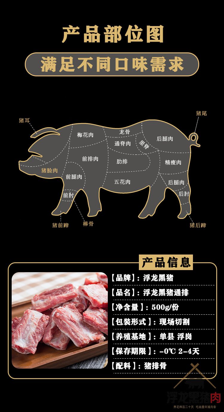 通排 生态黑猪肉(图6)